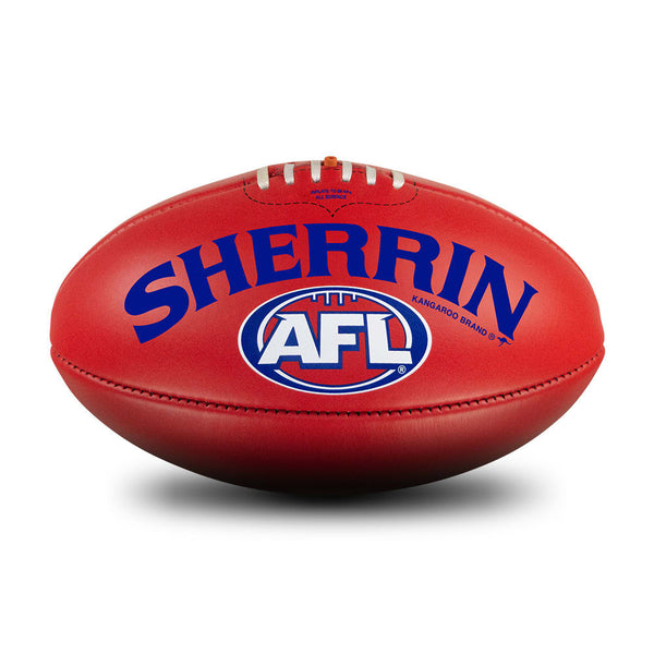 PREORDER - Brisbane Lions 2024 Premiers Sherrin Split Leather Red Foot