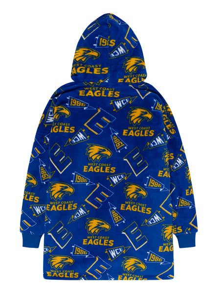 West Coast Eagles Flanket Sherpie Over Sized Blanket Hoodie