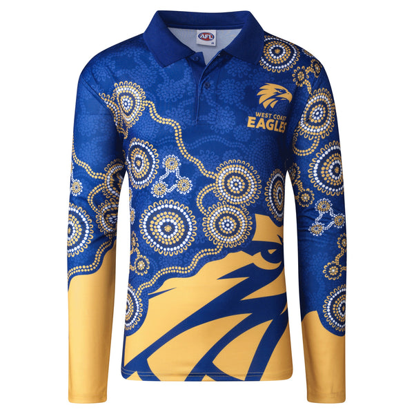 AFL West Coast Eagles Mens Long Sleeve T-shirt Tee, sizes S XL 3XL