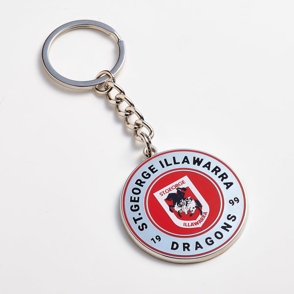 St George Dragons NRL Round Logo Keyring