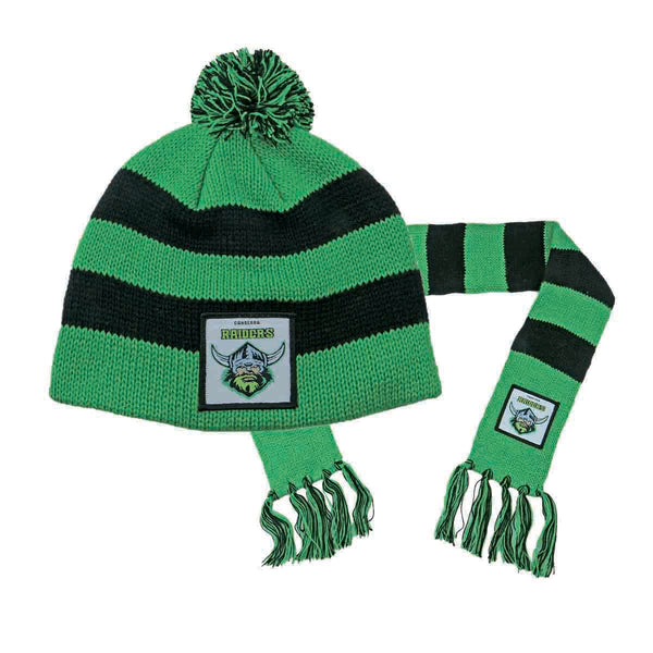 Canberra Raiders NRL Baby Infant Scarf Beanie Pack