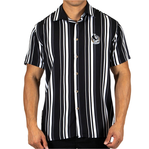 Collingwood Magpies AFL Footy Mens Adults Sorrento Rayon Party Shirt