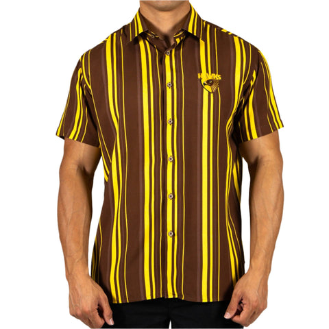 Hawthorn Hawks AFL Footy Mens Adults Sorrento Rayon Party Shirt