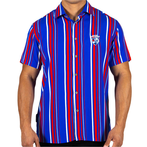 Western Bulldogs AFL Footy Mens Adults Sorrento Rayon Party Shirt