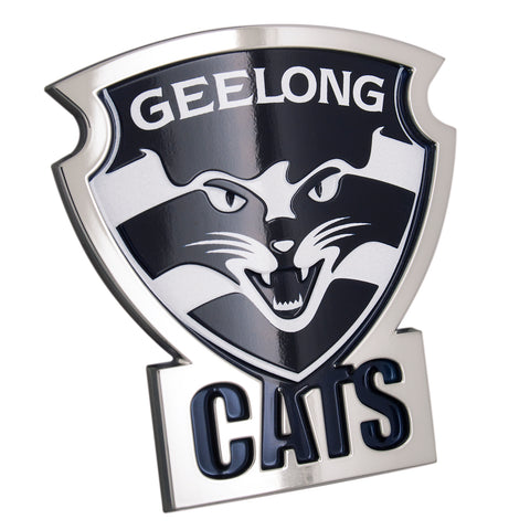 Geelong Cats 3D Peel-N-Stick Chrome Car Badge