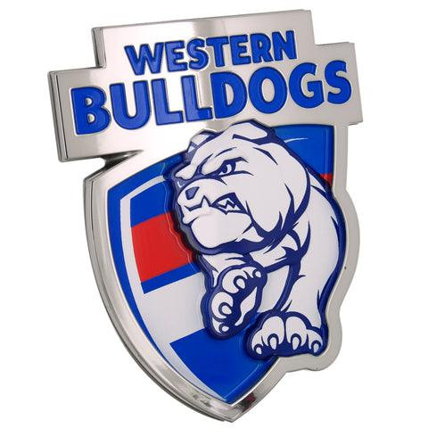 Western Bulldogs 3D Peel-N-Stick Chrome Car Badge