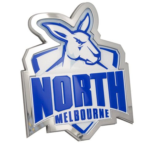 North Melbourne Kangaroos 3D Peel-N-Stick Chrome Car Badge