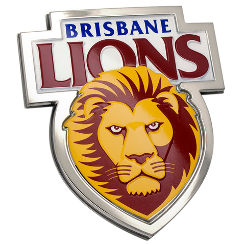 Brisbane Lions 3D Peel-N-Stick Chrome Car Badge