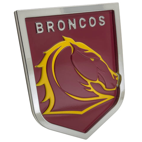 Brisbane Broncos NRL 3D Peel-N-Stick Chrome Car Badge