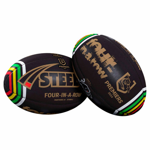 PREORDER - Penrith Panthers NRL 2024 Premiers Steeden Ball size 5