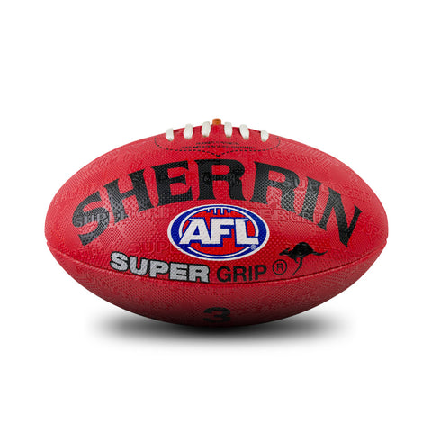 Sherrin AFL Super Grip All Surface Synthetic Football Red size 3