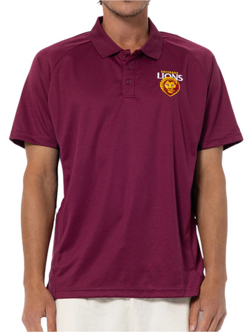 Brisbane Lions Mens Adults Active Polo Shirt