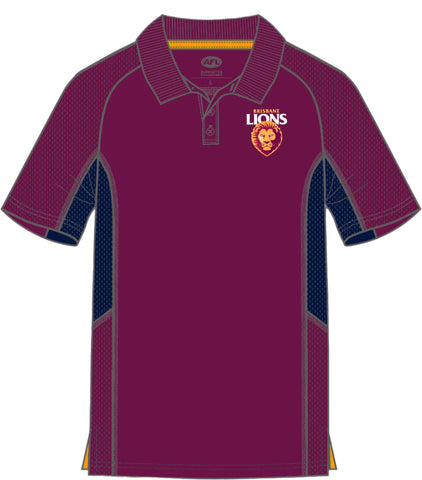 Brisbane Lions Mens Adults Active Polo Shirt