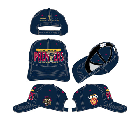 PREORDER - Brisbane Lions 2024 Premiers Mens Adults P3 Cap