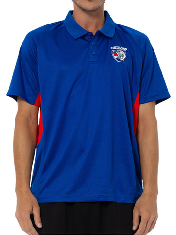 Western Bulldogs Mens Adults Active Polo Shirt