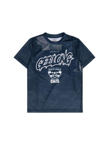 Geelong Cats Boys Youth Polyester All Over Tee