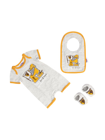 Hawthorn Hawks Baby Infants Footy Fan Romper Bib Booties Gift Set