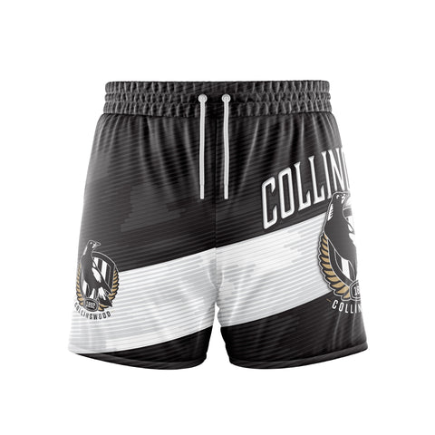 Collingwood Magpies Youth Kids Barrel Boardies Board Shorts