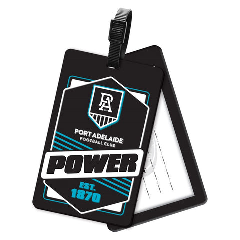 Port Adelaide Power Rubber Luggage Bag Tag