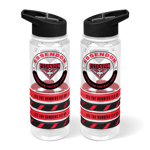 Essendon Bombers Tritan Bottle with Rubber Bands