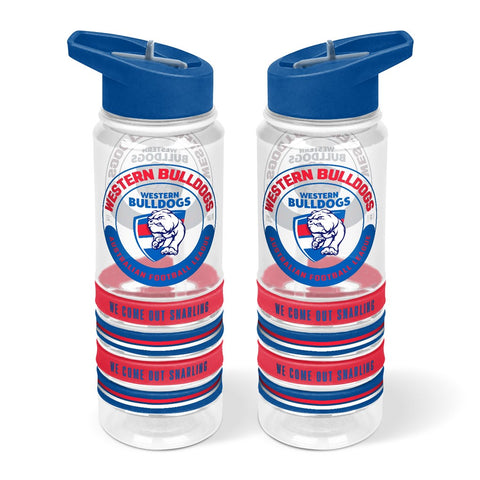 Western Bulldogs Tritan Bottle with Rubber Bands