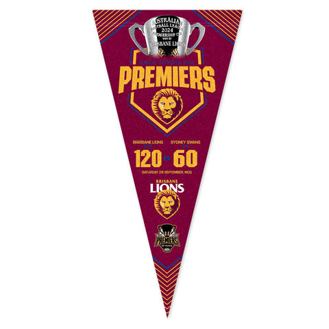 Brisbane Lions 2024 Premiers Score Pennant PH1