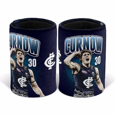 Carlton Blues Player Can Cooler Charlie Curnow Stubby Holder