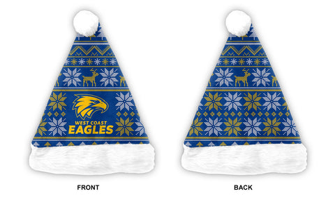 West Coast Eagles Mens Adults Christmas Santa Hat