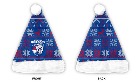 Western Bulldogs Mens Adults Christmas Santa Hat