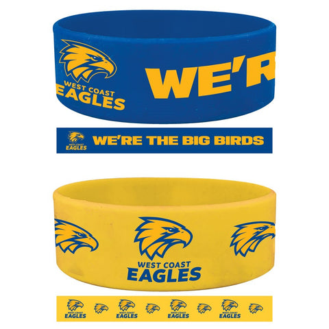 West Coast Eagles Set of 2 Supporter Wristbands
