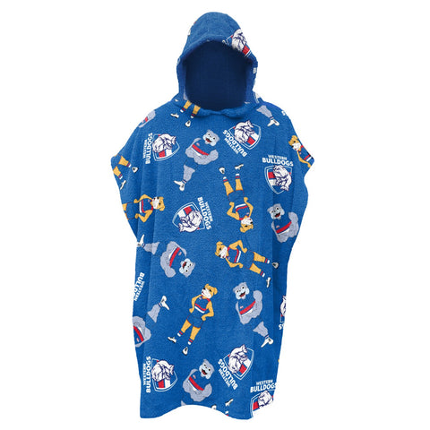 Western Bulldogs Kids Youth Hooded Beach Towel