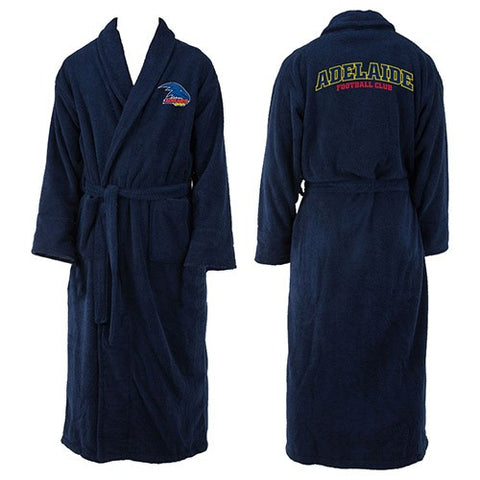 Adelaide Crows Mens Adults Long Sleeve Robe Dressing Gown