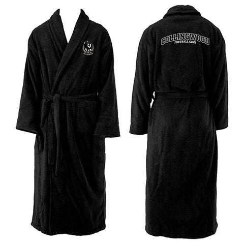 Collingwood Magpies Mens Adults Long Sleeve Robe Dressing Gown