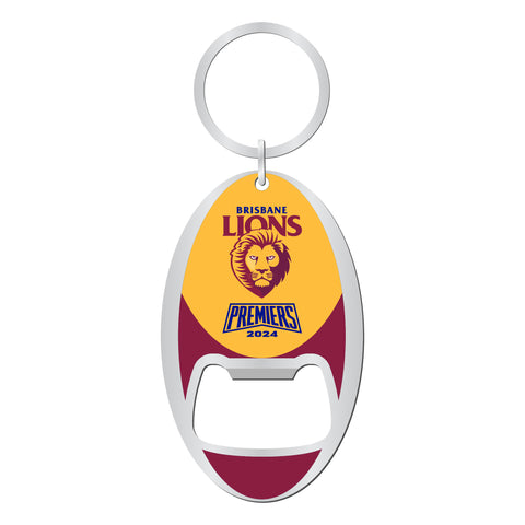 Brisbane Lions 2024 Premiers Premiership Bottle Opener Keyring