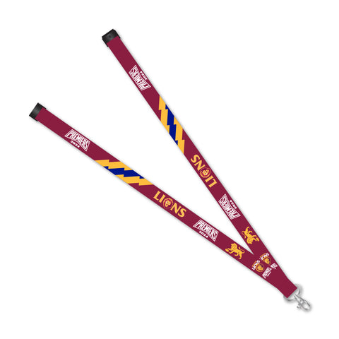 Brisbane Lions 2024 Premiers Premiership Logo Lanyard