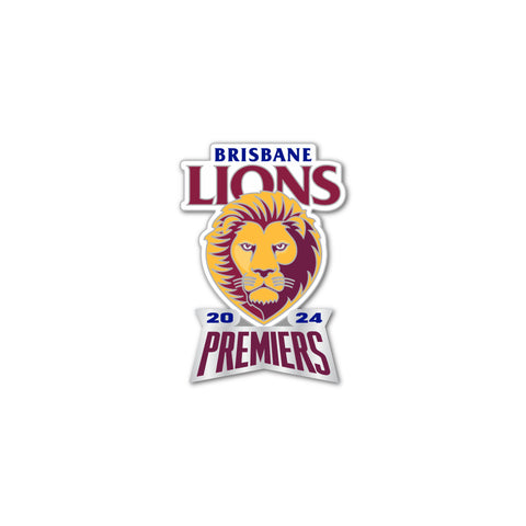 PREORDER - Brisbane Lions 2024 Premiers Premiership Logo Pin