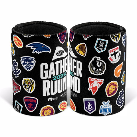 AFL Gather Round Can Cooler Logo 2025 Stubby Holder