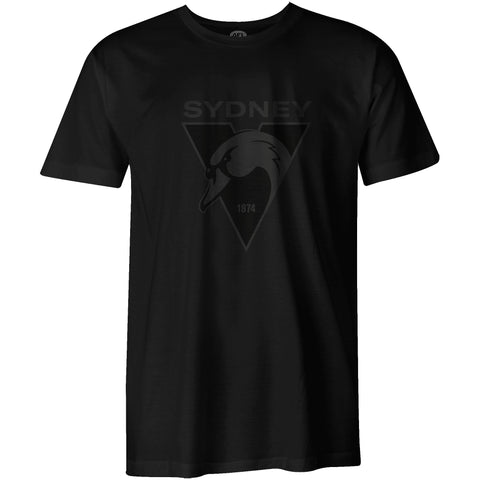 Sydney Swans Mens Adults Stealth Black Tee