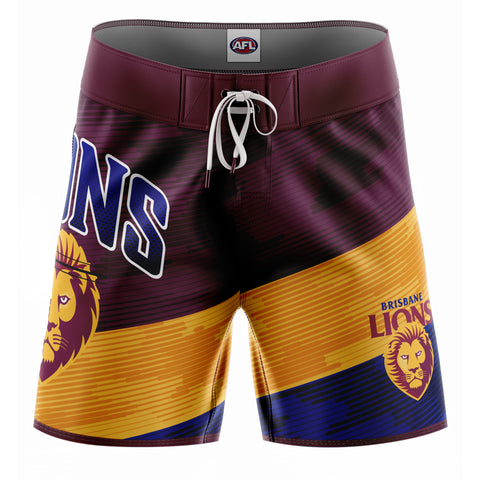 Brisbane Lions Youth Kids Barrel Boardies Board Shorts