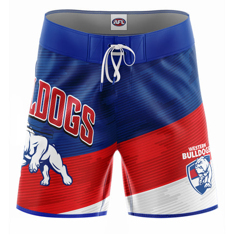 Western Bulldogs Mens Adults Barrel Boardies Board Shorts