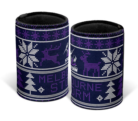 Melbourne Storm NRL Christmas Ugly Can Cooler