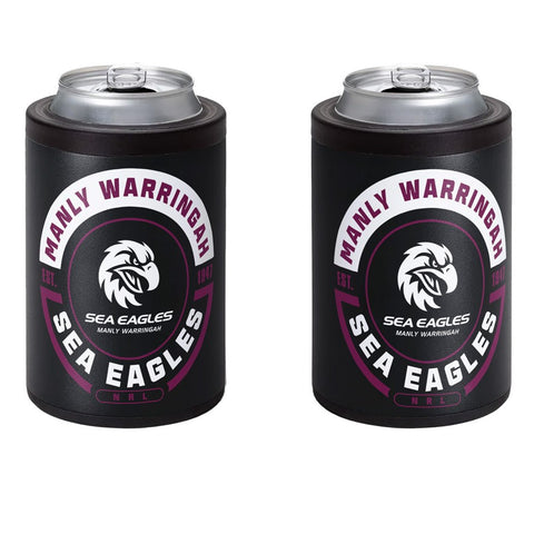 Manly Sea Eagles NRL Insulated Can Cooler with Lid