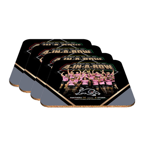 PREORDER - Penrith Panthers NRL 2024 Premiers Image Coasters 4PK PH2