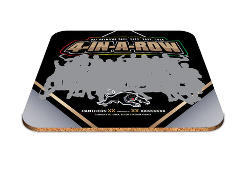 PREORDER - Penrith Panthers NRL 2024 Premiers Image Coasters 4PK PH2