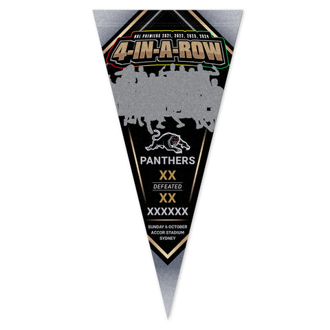 PREORDER - Penrith Panthers NRL 2024 Premiers Image Pennant Flag PH2