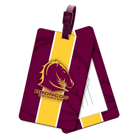 Brisbane Broncos NRL Rubber Luggage Bag Tag