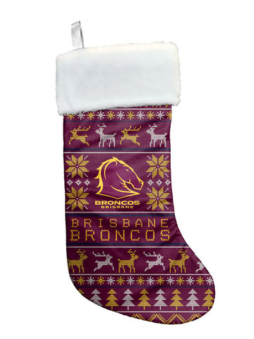 Brisbane Broncos NRL Christmas Stocking