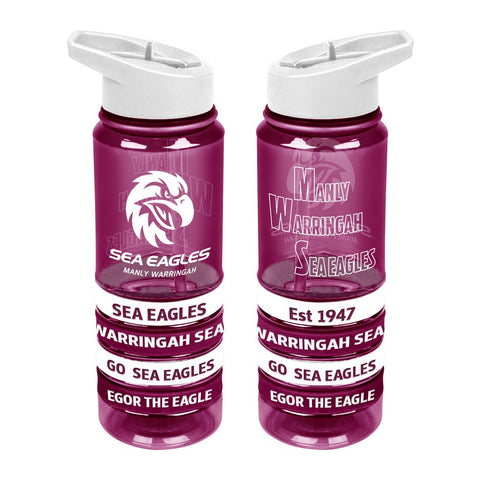 Manly Sea Eagles NRL Tritan Rubber Bands Bottle