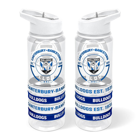 Canterbury Bulldogs NRL Tritan Bottle with Rubber Bands