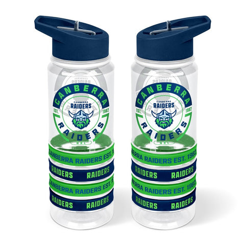 Canberra Raiders NRL Tritan Bottle with Rubber Bands